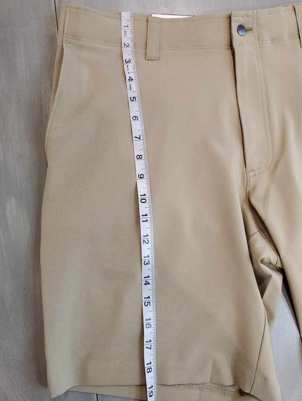 NWT Callaway Men's Flat-Front Tan Golf Performance Shorts 9" Inseam Size 36 - Picture 6 of 11